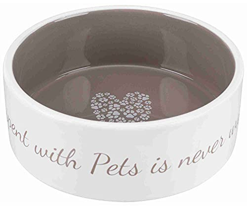 TRIXIE 25054 Napf Pet's Home, Keramik, 0,8 l/ø 16 cm, Creme/Taupe