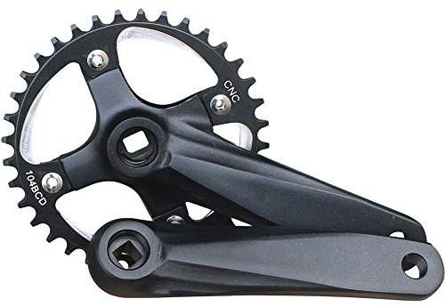 GANOPPER 165mm MTB 1X Crankset 32T Square Tapered 104BCD Narrow Wide Teeth Single Speed Crank Arm Set