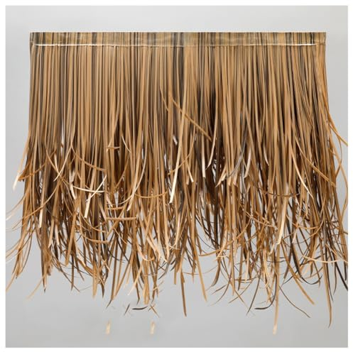 Simulated thatched roof Scenic Area Decoration Fake Straw Durable Plastic thatch Tiles Artificial thatch Straw Roof Thatch for Decorative Roofs,Pavilions(Size:2pcs)