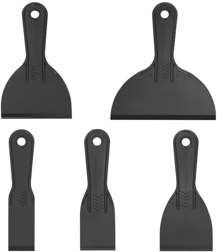 VKE Lot de 5 spatules de surface professionnelles dans un coffret avec solide cigogne Outil de mastic pour cloison sèche avec poignée ergonomique – Ferreux