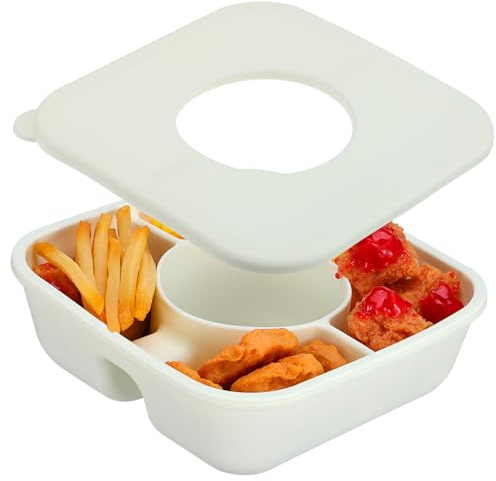 PHENOFICE Bol à Collation Pour Tumbler Plateau à Snacks Avec Compartiments Accessoire Pratique Et Élégant Pour Facile à Nettoyer Et Compatible Avec Tasse