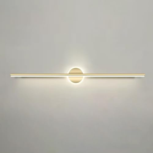 MQDLJSE Lampada da Parete a LED per Il Bagno con Finitura in Oro, Lampada da Specchio, Lampada da Parete lineare Moderna, Illuminazione per specchi da toeletta, lampade da Parete per Il TR