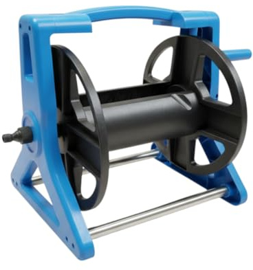 FROOBY Garden Hose Pipe Reel Cart Multipurpose Hose,Portable Free Standing 2 fittings Hose Reel Cart, 60m Storage Capacity Wall Mounted or Portable Design Angled Hose Connecter Hose reels without Hose