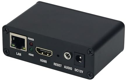 H.265 H.264 Red Video Decoder HDMI 1080P Streaming Decoder Support RTMP RTSP HTTP UDP HLS LAN Video Decoder mit USB Media Playback for Digital Signage