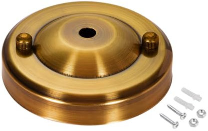 sourcing map Retro Light Canopy Kit Pendant Lighting Ceiling Plate 104mm 4.1Inch Gold Bronze