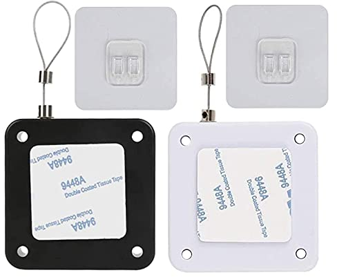 Sensore Chiudiporta 2 Pcs Chiudiporta Scorrevole Chiudiporta Automatico Chiudiporta Interno Porta Esterno Deurdranger Zonder Boren Voor Schuifdeuren Kijkvenster Met 800g Trekkoord Zwart-Wit