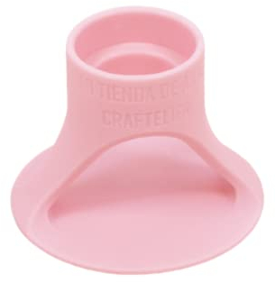 Craftelier - Halter für Leim, Kleber und Klebstoff in Tuben | Maße: ca. 6,1 cm Durchmesser der Basis, 2,9 cm der oberen Düse und 1,5 cm der unteren Düse - Farbe Rosa