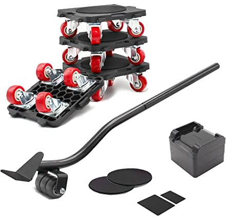 ONEON Furniture Mover with Wheels & Furniture Lifter Set, 360° Rotation Wheels Furniture Dolly, 660 Lbs Capacity, for Moving Heavy Furniture, Refrigerator, Sofa, Cabinet