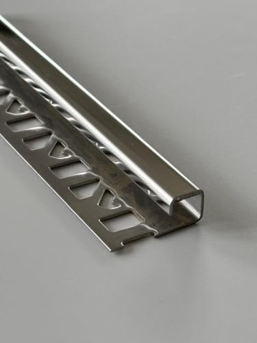 MED Profili Pavimenti e Rivestimenti, Profilo Jolly ad Angolo, Acciaio Inox, Alluminio e Plastica, (Profilo Cubo Quadrato Acciaio Inox Lucido extra h 10mm barra Mt 2,5)