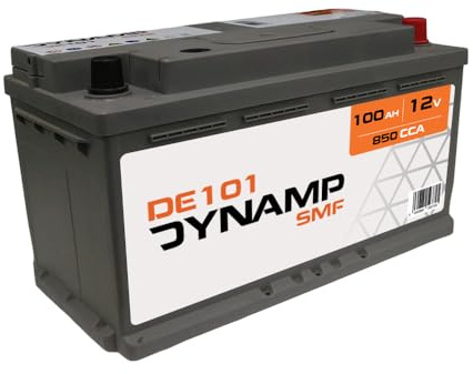 Dynamp SMF DE101 Starter Car Battery 12V 100Ah 850CCA – Type 019, 354 × 175 × 190 mm, Sealed Maintenance Free Automotive Battery