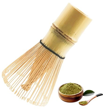 Dalephoric Frusta Matcha, Frusta in Bambù Naturale Chasen Tradizionale a 100 Bastoncini Matcha, Matcha Whisk, Miscelazione Manuale, Riutilizzabile, per la Cerimonia del Tè (10,5 x 6,2 cm)