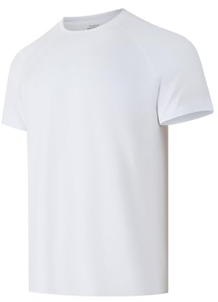 VanKee Maglietta Uomo Asciugatura Rapida Traspirante Manica Corta Sportiva Elasticizzata Sudore Corsa T-Shirts Leggero Protezione Solare Tee Classico Girocollo per Palestra Palestra Calcio Fitness