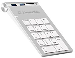 Xtrememac - Keypad Teclado con 2 Puertos USB 3.0 (5 Gbps), Puerto SD + Puerto Micro SD