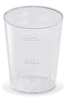 Schnapsbecher Made in Germany | Eichstrich 2cl / 4cl | Shotbecher Plastikbecher Einwegbecher aus Kunststoff PS (Polystyrol), Transparent klar (2000)