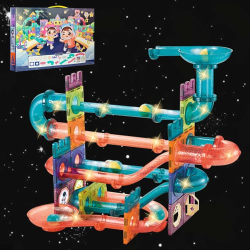 HIQE-FL Magnetische Bausteine Magnet,111 Teile Konstruktion Bauen Blöcke Set,3D MagnetKonstruktion Bauen Blöcke Set,Magnetische Bausteine,Magneten Kinder Magnetbausteine(B)