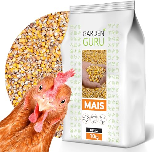 10 kg Futtermais Mais gelb Tauben, Huhnerfutter, Karpfen, Geflugel Wild Futter Futtermais Ganzkorn Maiskörner Futter für Hühner für Geflügel Wild Nager Hasen