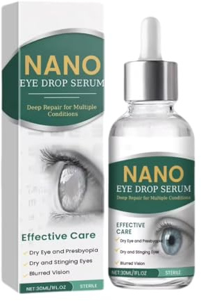 Suero Nano para Ojos, Gotas para la Presbicia, Gotas para la Recuperación de la Visión, Alivio de la Fatiga Ocular, Cuidado de los Ojos (1 piezas)