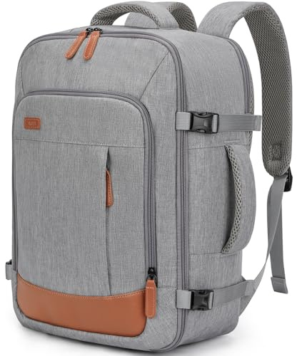 ZOMFELT for New Ryanair Cabin Bags 40x30x20 Underseat, 24L Travel Backpack for Women Men, Water-resistan Wizzair Rucksack Hand Luggage Bag fit 15.6 inch Laptop, Carry on Backpack Flight Bag, Grey