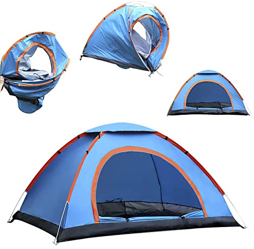Tenda Campeggio 2 Posti, Tenda da Campeggio Automatica Igloo, da Festival, Impermeabile, per Outdoor, Trekking, Viaggi, Escursionismo