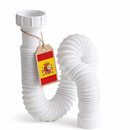 Sifón Lavabo Flexible y Extensible 1 1/2” y 1 1/4” · Desagüe Universal Ø32/40 mm · Tubo Flexible Antiolor para Lavabo, Fregadero y Cocina · Desagüe Lavabo/Fregadero · Instalación Fácil - Noryks