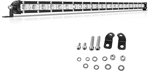 Willpower Barra LED Fuoristrada 64cm 120W Fila Unica Fari Led Trattore 12V 24V Combinata Faretto Fendinebbia Luce Impermeabile Faro da Lavoro Luci Led per Auto Camion Barca 4X4 SUV ATV UTV