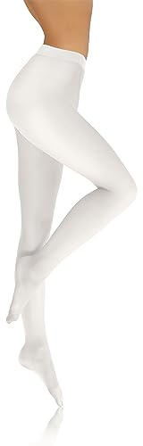 Sesto Senso Collants Femme Blanc Opaque Lisse Microfibre 40 DEN 4 L Blanc