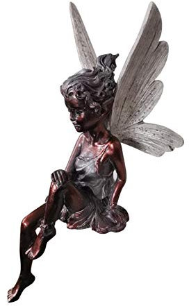 Kbsin212 Figurine de fées miniatures de jardin - Accessoire - En cuivre - Volaille - Blanc - Décoration de jardin féérique - Convient pour pelouse, fontaines, bassins