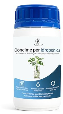 GebEarth® | Concime per Idrocoltura con Resina ad elevato Scambio Ionico | Concime Idroponica Nutre le Piante e favorisce lo Sviluppo Radicale fino a 6 Mesi senza ulteriori aggiunte【100 ml】