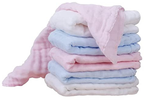 TOYANDONA 6piezas Toalla De Gasa De Algodón Puro De Toallas Cuadradas Para Bebés Como Pañuelos Versátiles Para Lactancia y Cuidado Facial