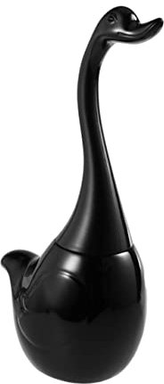 Healeved Scopino Forma per WC Compatta Scopino per Bagno e Hotel Nero