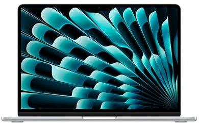 Apple 13 MacBook Air Laptop mit M3 Chip: 13,6 Liquid Retina Display, 24 GB gemeinsamer Arbeitsspeicher, 512 GB SSD Speicher, beleuchtete Tastatur, 1080p FaceTime HD Kamera, Silber
