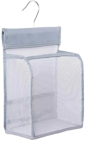 Sac à pinces à linge à suspendre - Crochet de suspension simple pour ranger les pinces à linge - Sac à linge pour la maison et le jardin - Gris