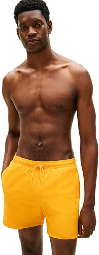 Tommy Hilfiger Bañador Hombre Medium Drawstring con Logotipo, Amarillo (Sunshower), L