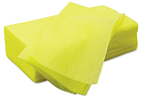 Pack of 100 Dust Clothes Chicopee 0912 Masslinn 12 x 24 Yellow Dusting Wiper Cloth for Furniture, Printers, Electronics, No Spray Needed