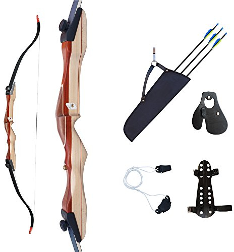 Bogenset Einsteigerset Recurvebogen Ragim Wildcat Black mit Carbonpfeilen 28 lbs