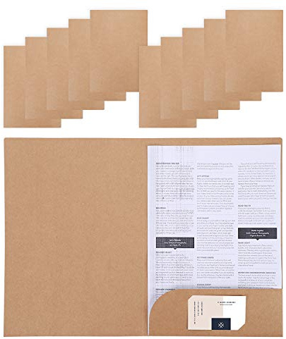 A4 sous-Chemises Rabats Chemise Cartonnée en Papier Kraft Sac de Fichier Enveloppe de Document de Bureau Scolaire Maison Epais Organisateur Stockage Contrat Rapports Dossier de Fichiers