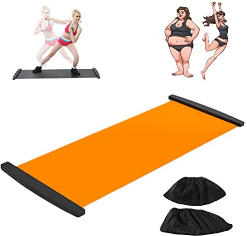 SFNTION Slide Board for Workout with End Stops Anti Slip Slide Mat Training for Leg, Pot Training Fitness and Improve Balance Ability