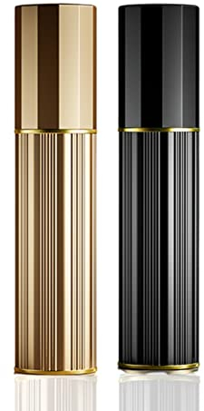 BRARIOS Perfume Atomiser Refillable, 2 Pcs Travel Size Portable Atomiser Spray,Mini Empty Perfume Bottle,Leak Proof Cologne Dispenser for Women and Men,5ml (Gold&Black)