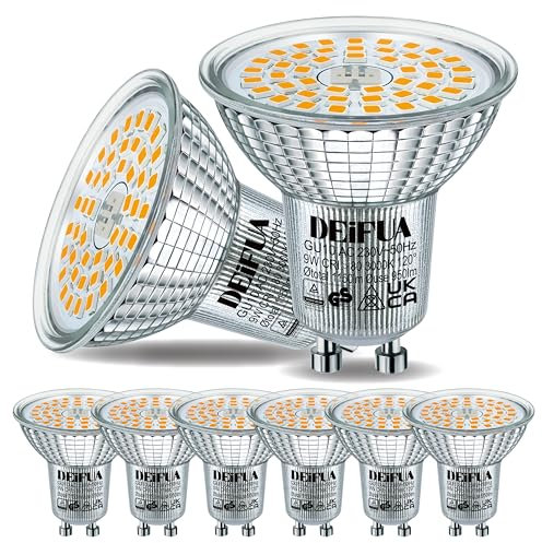 DEIFUA GU10 LED Lampe Warmweiß 3000K 9W 1150 Lumen Ersetzt 120W PAR16 Halogen Leuchtmittel, 6er-Pack, Nicht Dimmbar Reflektorlampen, Flimmerfrei Strahler, Abstrahlwinkel 120° Spot Birnen