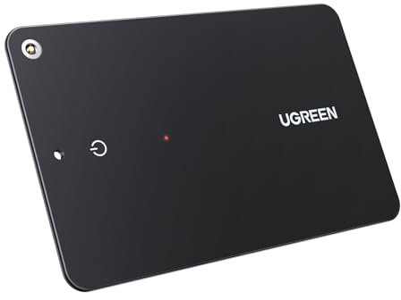 UGREEN FineTrack Slim kompatibel mit Apple Find My (nur iOS), Bluetooth Tracker, IP68 Wasserdicht, wiederaufladbarer Geldbörsenfinder, SmartTag Tracker Karte für Wallet, Reisepässe, Gepäck