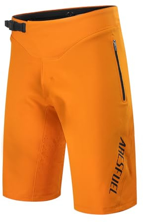 ARESFUEL VTT Hommes Cuissard Court pour Hommes Respirant Cuissard vélo Antidérapant Cycliste 4026 Orange L