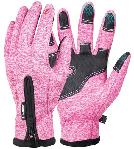 ActFun Winter Thermal Gloves for Running Driving Cycling Riding, 10-Finger Touch Screen Soft Warm Handwear for Work Sports Golf Netball Fishing Racing, Anti-Slip Gym Gloves for Men Women