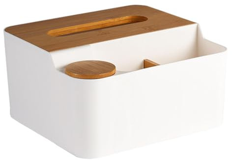 Dispenser per salviette – Dispenser per fazzoletti cosmetici, porta fazzoletti impermeabile, contenitore multifunzione con contenitore per tamponi di cotone, porta carta velina, porta fazzoletti da