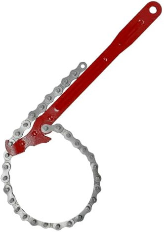 Xuzxinze 12 Inch Strap Wrench, Carbon Steel Chain Pipe Wrench, Universal Spanner Drain