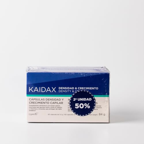 KAIDAX Densidad & Crecimiento 60 Cápsulas DUO - Complemento alimenticio que fortalece el cabello y le aporta volumen, lustre y brillo - Protege del daño oxidativo - con Vitaminas y Minerales