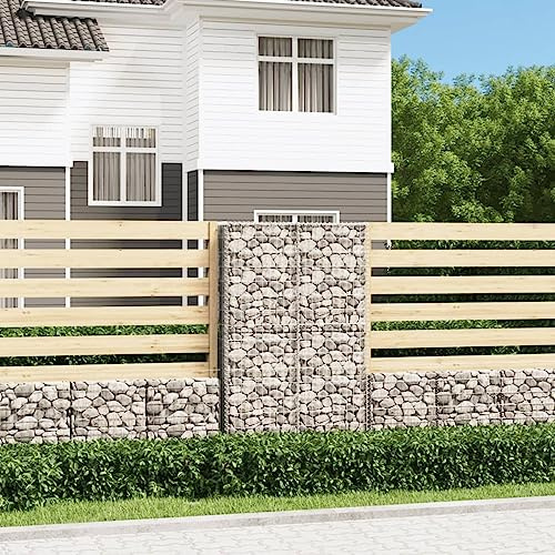Verderoom Cesto Gabbione con Coperchio in Filo Zincato 150 x 100 x 30cm, Gabbione in Rete Metallica, Gabbioni Metallici, Gabbione per Sassi, Gabbioni da Giardino