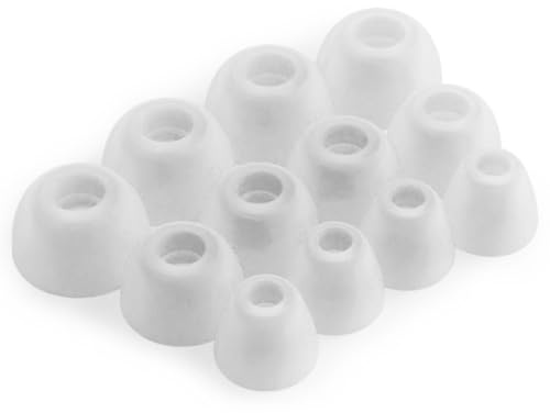 Okuli 12 x Écouteurs en Silicone Embouts d'oreilles pour JBL Tune Beam, Ghost Casque Écouteurs en Blanc