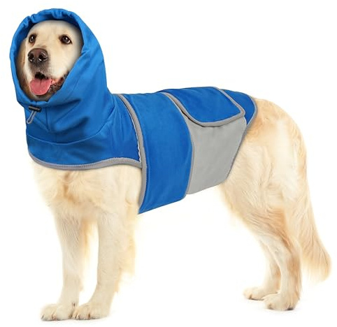Joypig Dog Anxiety Vest for Calming Stress Relief: Skin-Friendly Calming Jacket for Thunder Fireworks Separation Travel, Anxiety Shirt for Small Medium Large Dogs (Blue,L)