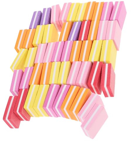 HAMPPLIES Blocco Levigante per Unghie Spugna, 50 Pezzi, per Manicure e Pedicure, per Modellare le Unghie, Applicazione Domestica e Salone
