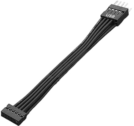 Cable de conmutación USB de 9 pines macho a hembra de 11 pines para placa base a chasis, adaptador convertidor de cable